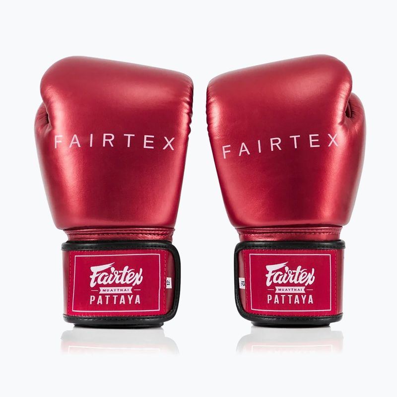 Mănuși de box Fairtex Metallic Boxing red 2