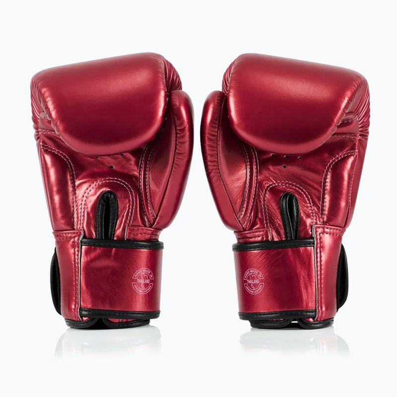 Mănuși de box Fairtex Metallic Boxing red 3
