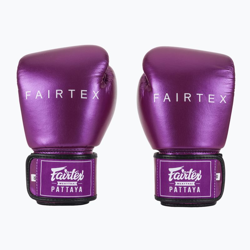 Mănuși de box Fairtex Metallic Boxing purple 2