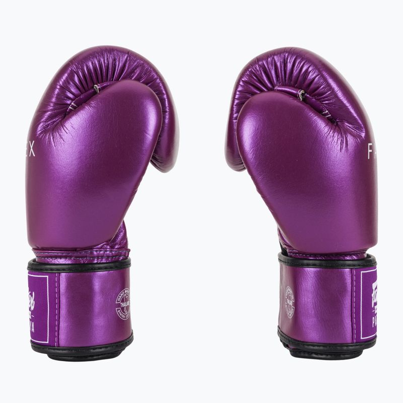 Mănuși de box Fairtex Metallic Boxing purple 4