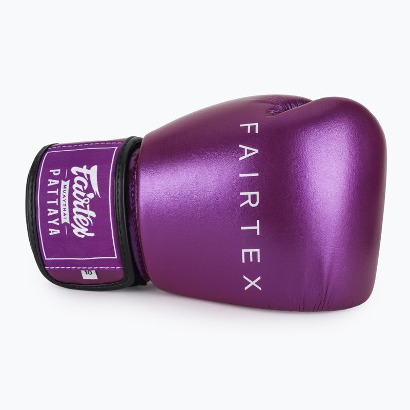 Mănuși de box Fairtex Metallic Boxing purple 5