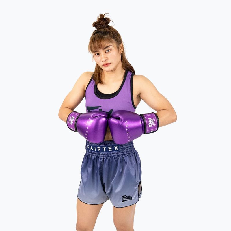 Mănuși de box Fairtex Metallic Boxing purple 5