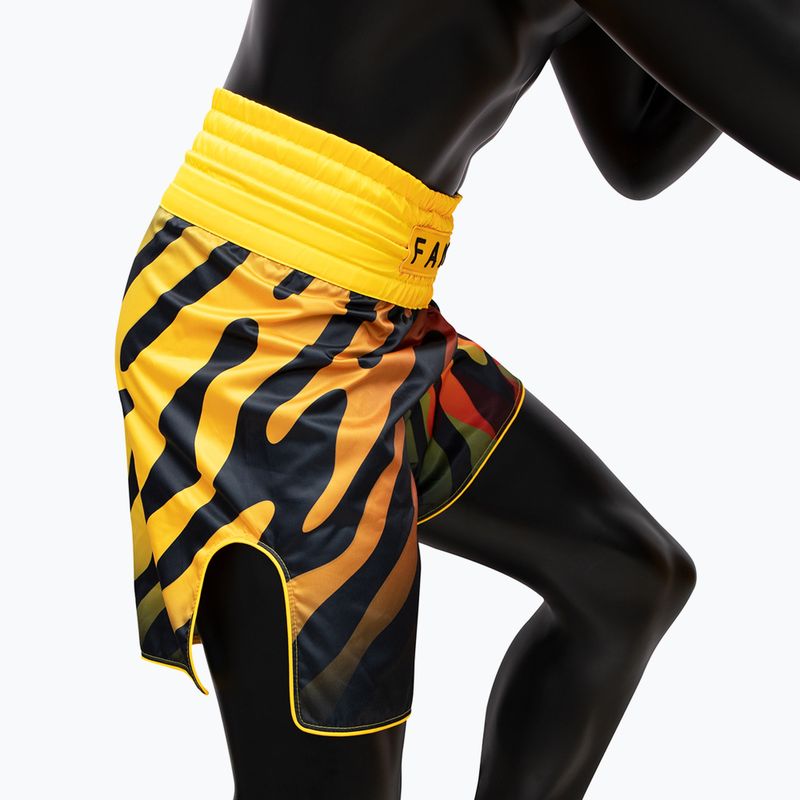 Pantaloni scurți de box Fairtex Boxing BT2002 "Tiger" yellow/black 5
