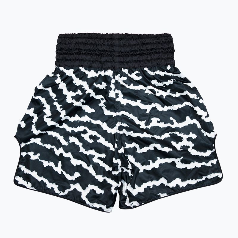 Fairtex Boxing Trunks BT2004 "Crack" pantaloni scurți negru/alb 2