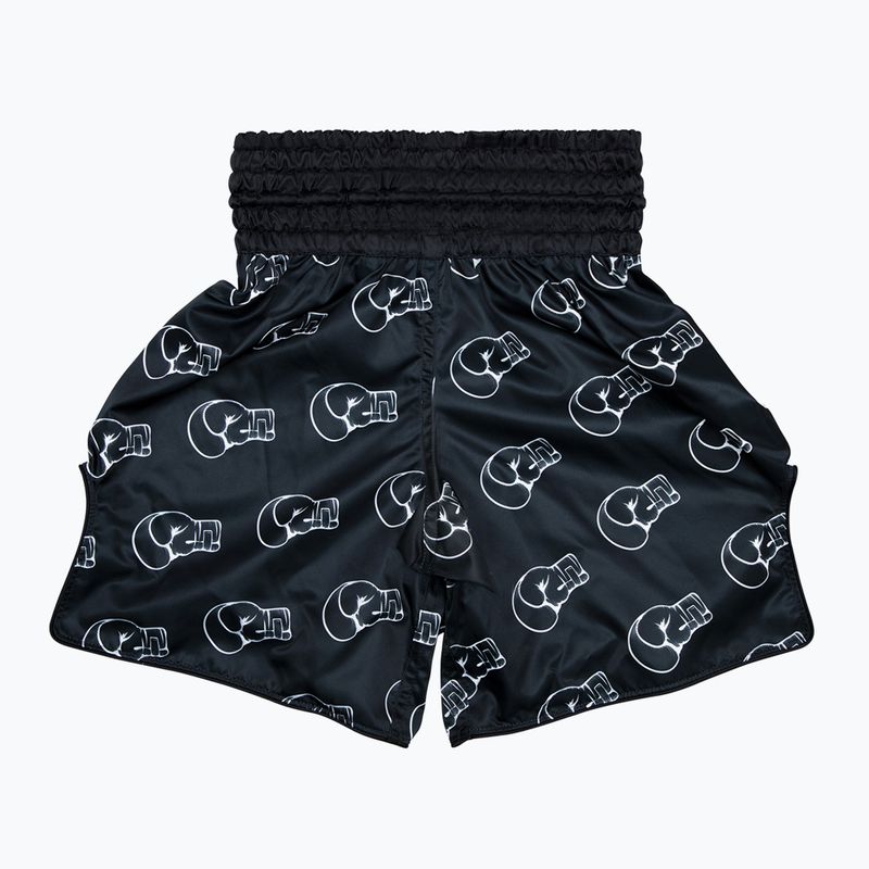 Fairtex Boxing Trunks pantaloni scurți BT2006 'Motif' negru 2