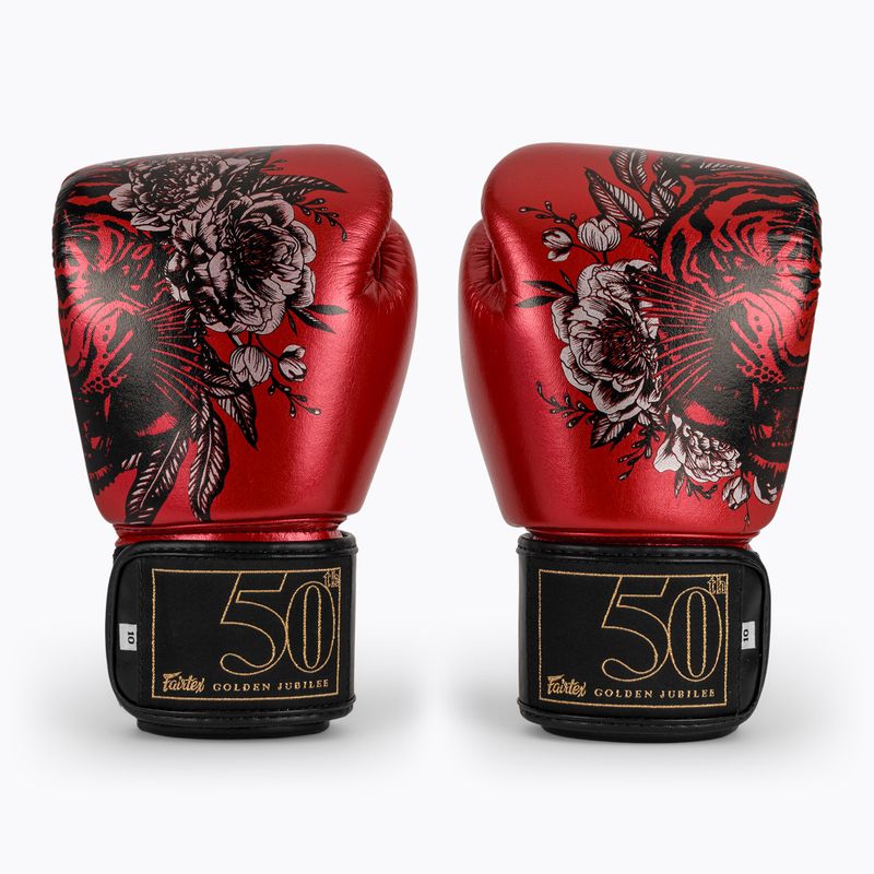 Mănuși de box roșii Fairtex Golden Jubilee 2