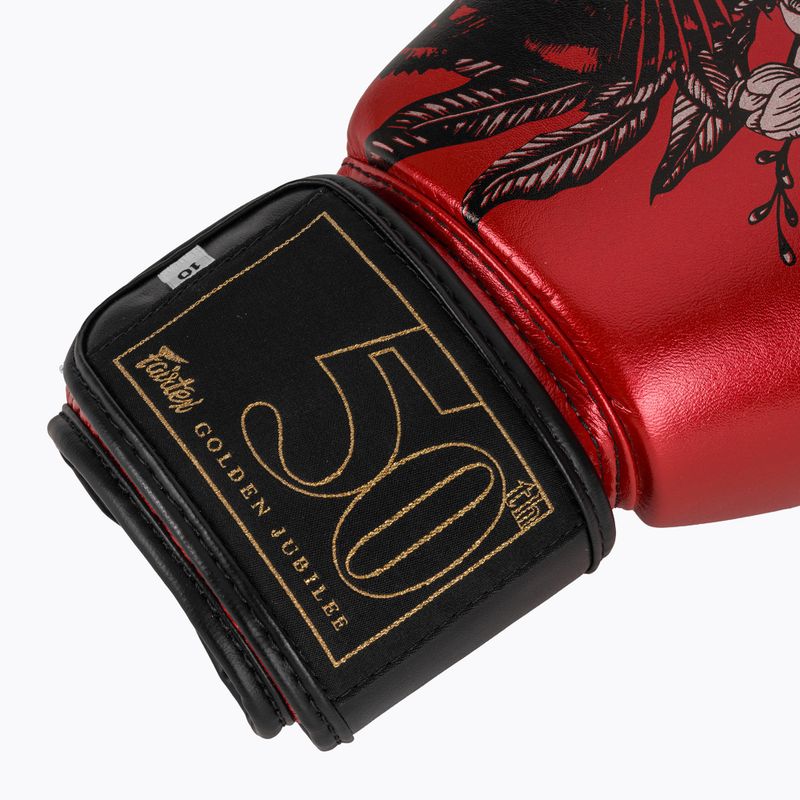 Mănuși de box roșii Fairtex Golden Jubilee 6