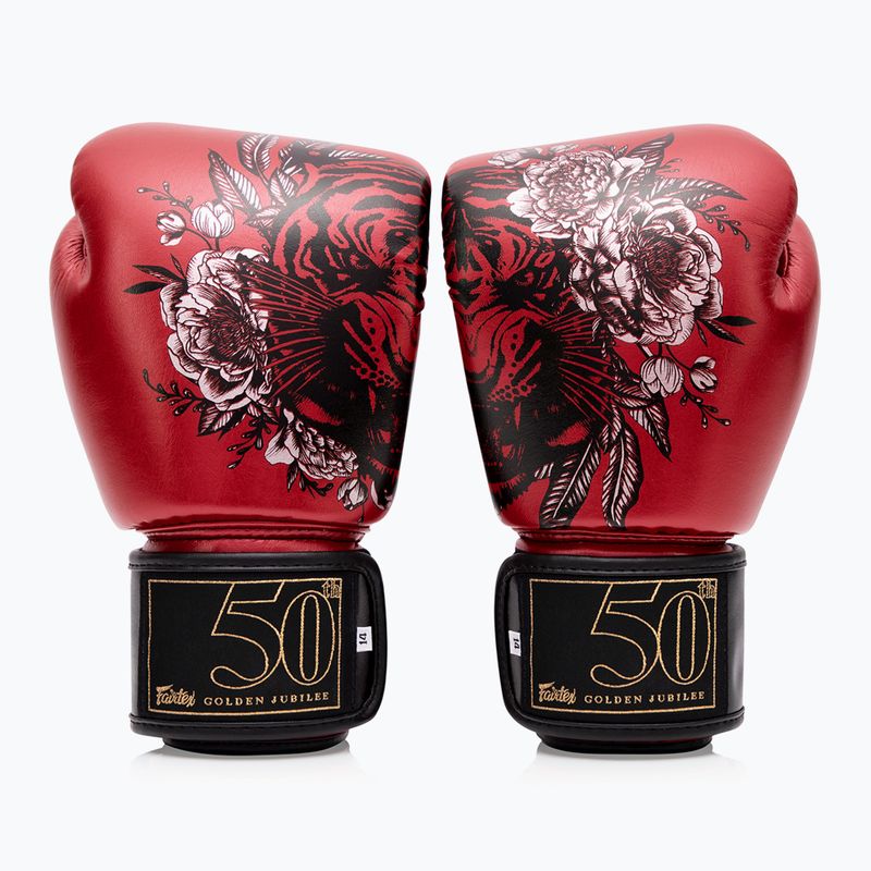Mănuși de box roșii Fairtex Golden Jubilee