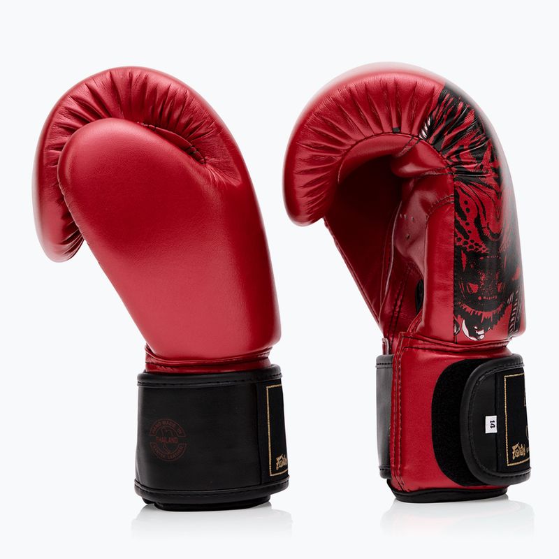 Mănuși de box roșii Fairtex Golden Jubilee 3