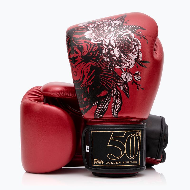 Mănuși de box roșii Fairtex Golden Jubilee 4