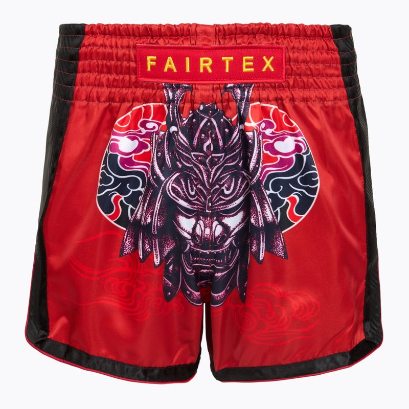 Pantaloni scurți de box pentru copii Fairtex BSK2108 "Silent Warrior" roșu