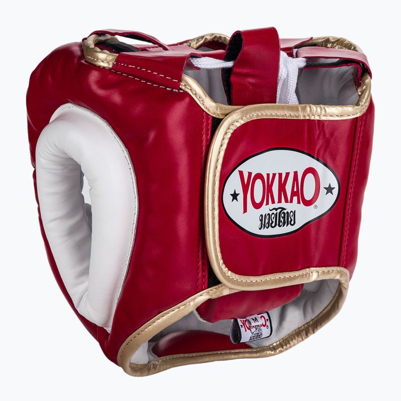 YOKKAO Training Headguard cască de sport de luptă roșu HYGL-1-2 3