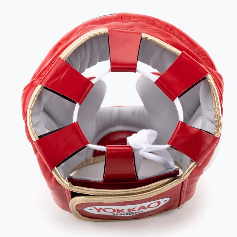 YOKKAO Training Headguard cască de sport de luptă roșu HYGL-1-2 5
