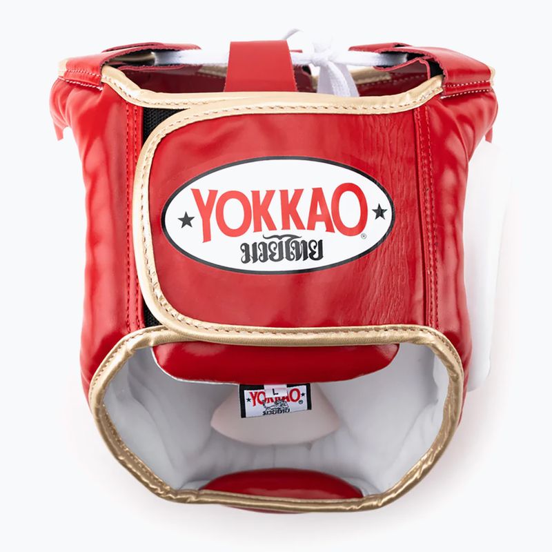 YOKKAO Training Headguard cască de sport de luptă roșu HYGL-1-2 7
