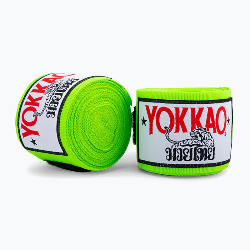 Bandaje de box YOKKAO Premium Handwraps 400 cm neon green