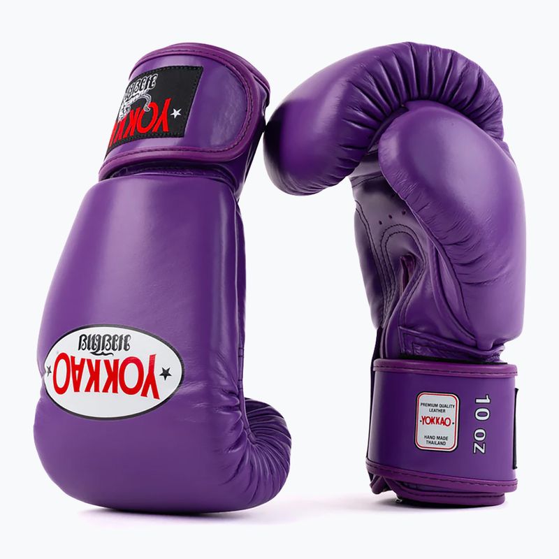 Mănuși de box pentru bărbați YOKKAO Matrix flash purple 3