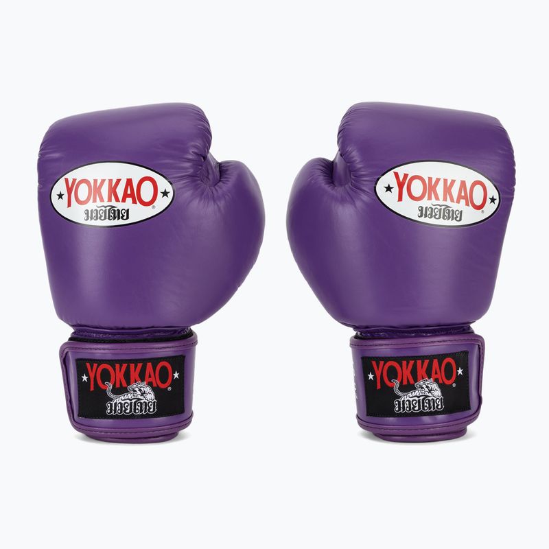 Mănuși de box pentru bărbați YOKKAO Matrix flash purple 2