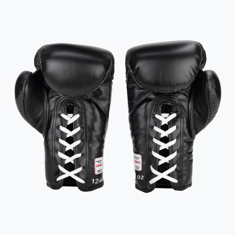 Mănuși de box pentru bărbați YOKKAO Matrix Lace Up black 3