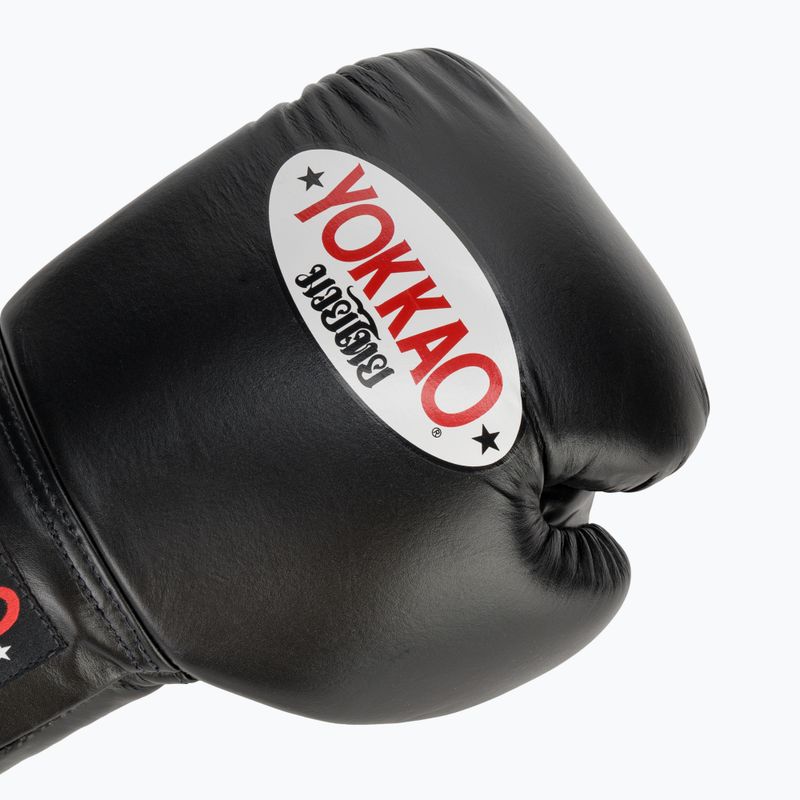 Mănuși de box pentru bărbați YOKKAO Matrix Lace Up black 5