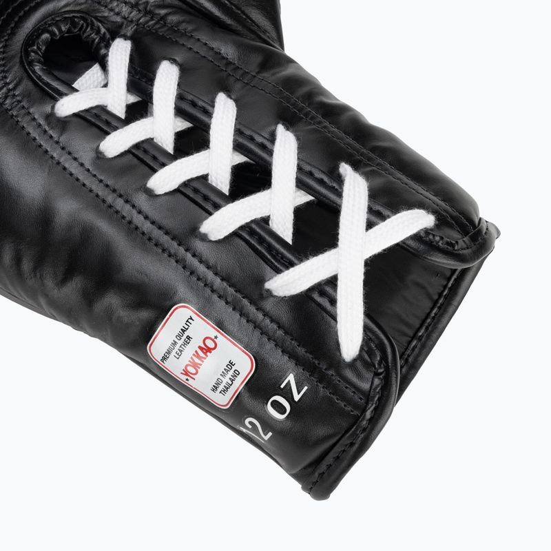 Mănuși de box pentru bărbați YOKKAO Matrix Lace Up black 6