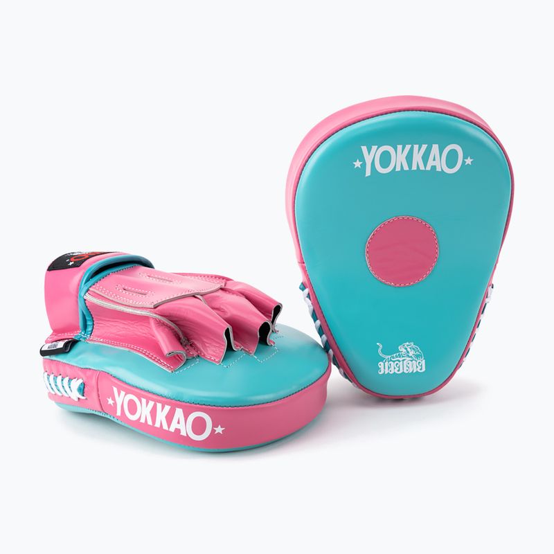 Scut de antrenament YOKKAO Curved 2 buc. hot pink/island 2