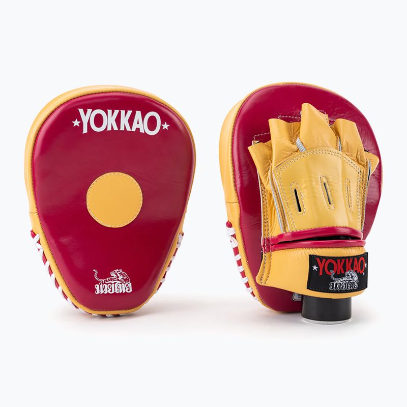 YOKKAO Focus Mitts Discuri de antrenament deschise roșu-galben FYML-21 2