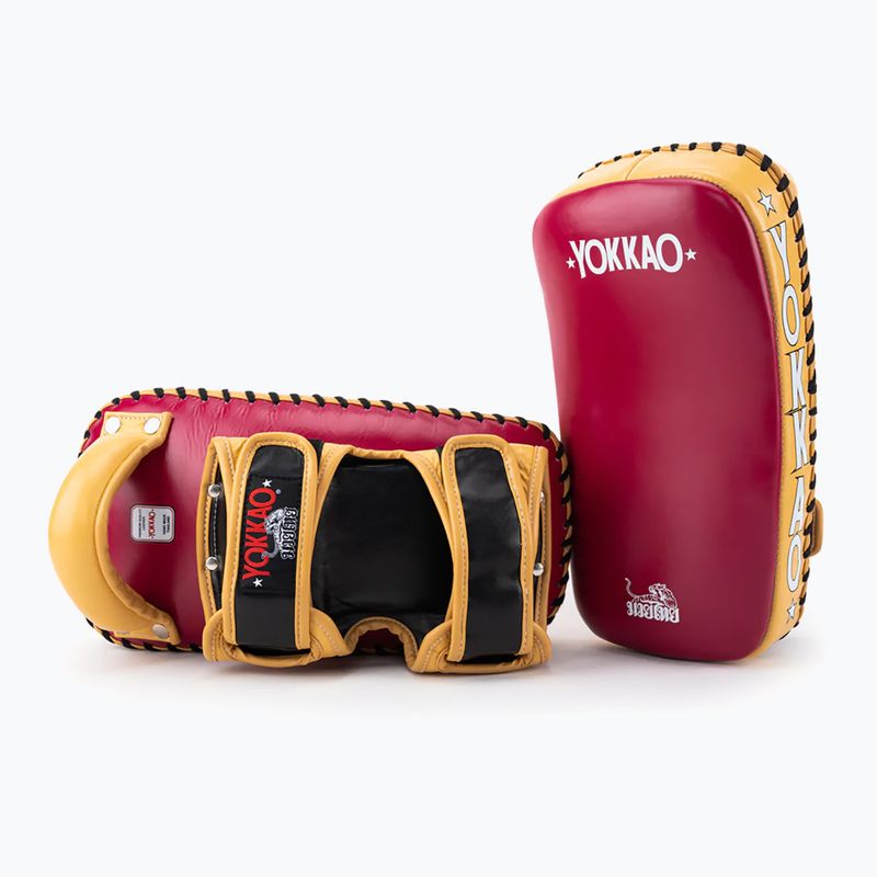 YOKKAO Curved Kick Pads roșu/galben KYPCL-21 discuri de antrenament KYPCL-21 3