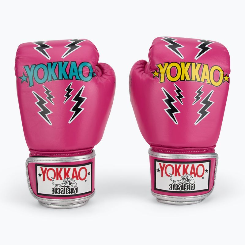 Mănuși de box pentru bărbați YOKKAO Stadium fuchsia 2