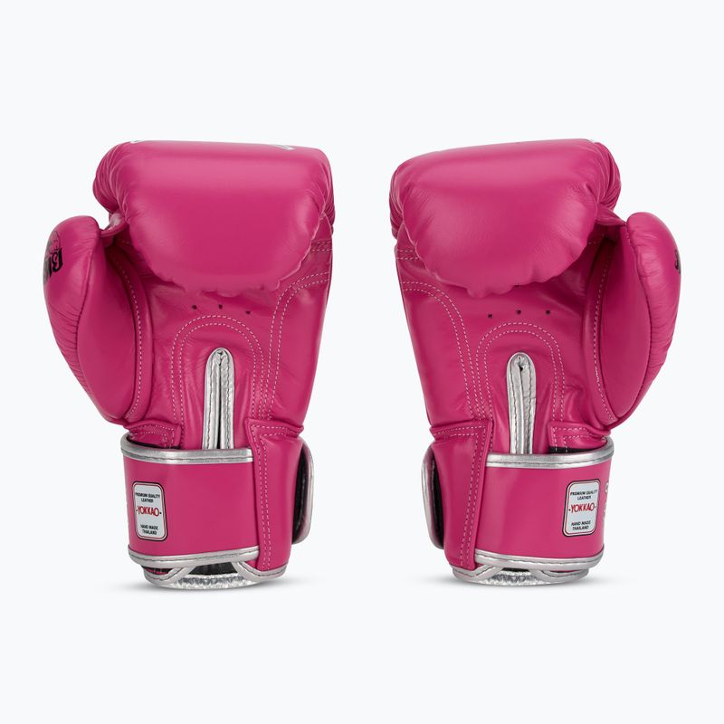 Mănuși de box pentru bărbați YOKKAO Stadium fuchsia 3