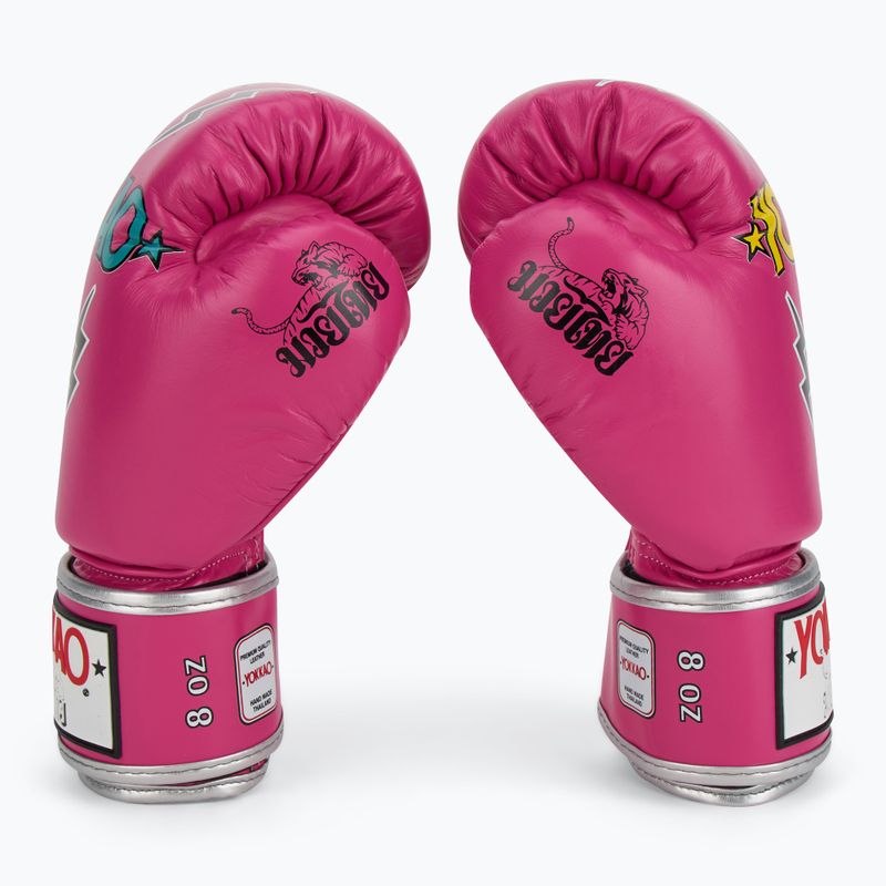 Mănuși de box pentru bărbați YOKKAO Stadium fuchsia 4