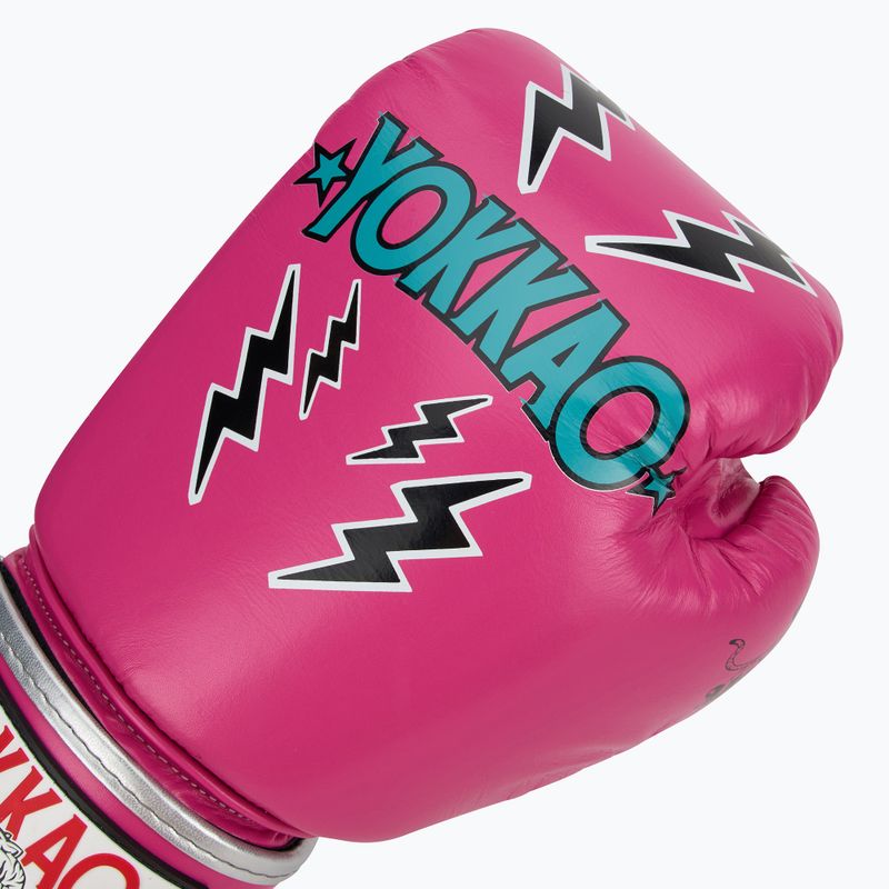 Mănuși de box pentru bărbați YOKKAO Stadium fuchsia 5