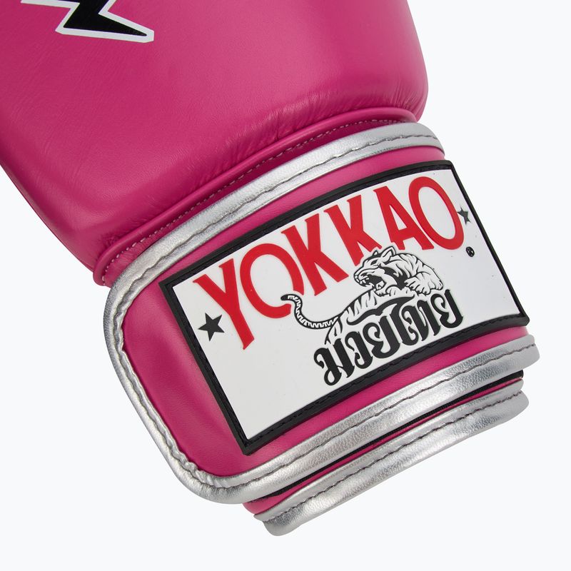 Mănuși de box pentru bărbați YOKKAO Stadium fuchsia 6