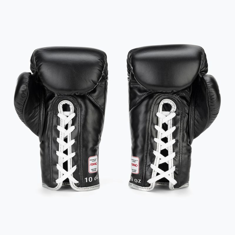 Mănuși de box pentru bărbați YOKKAO Stadium Lace Up black 3
