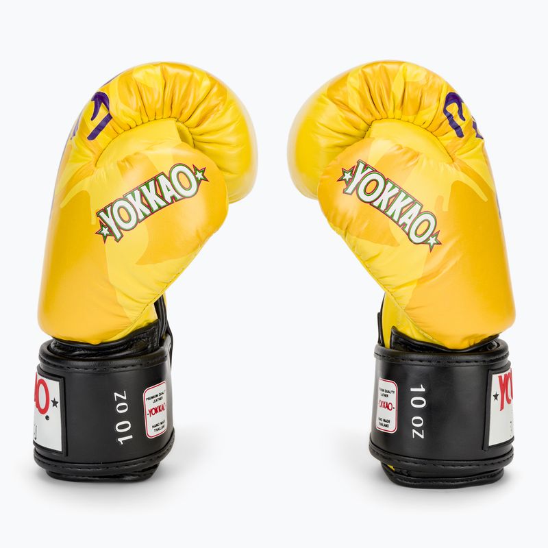 Mănuși de box pentru bărbați YOKKAO Primate yellow 4