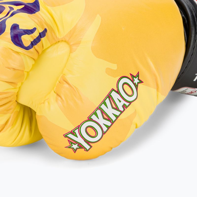 Mănuși de box pentru bărbați YOKKAO Primate yellow 7
