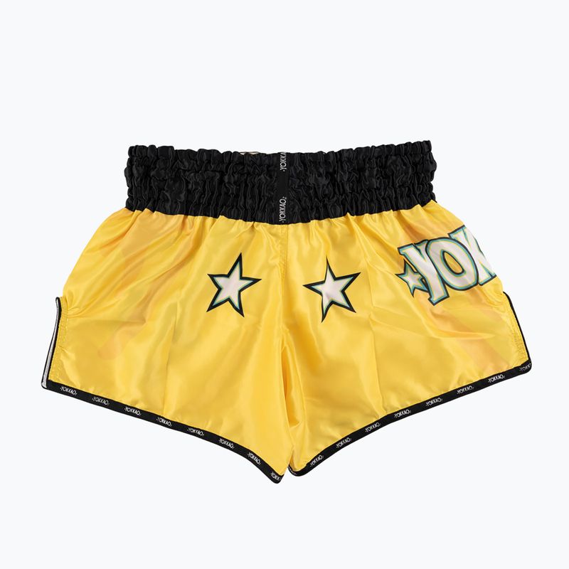 Pantaloni scurți de antrenament pentru bărbați YOKKAO Primate CarbonFit yellow 2