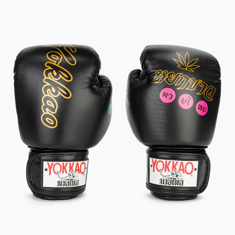 Mănuși de box pentru bărbați YOKKAO Wax black 2