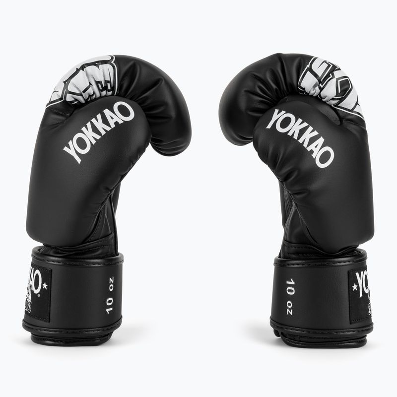 Mănuși de box YOKKAO Lettering Boxing black 4