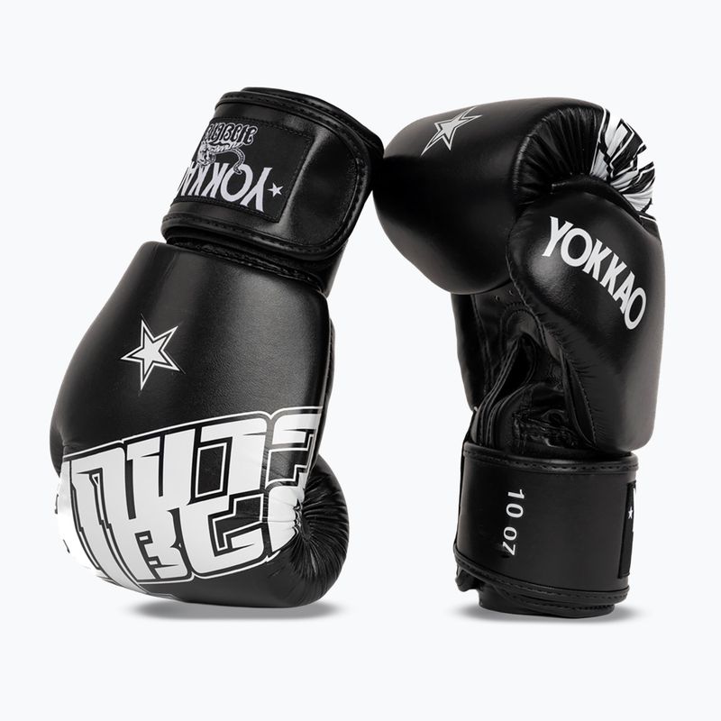 Mănuși de box YOKKAO Lettering Boxing black 2
