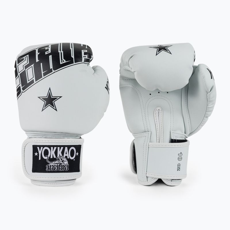 Mănuși de box YOKKAO Lettering Boxing white