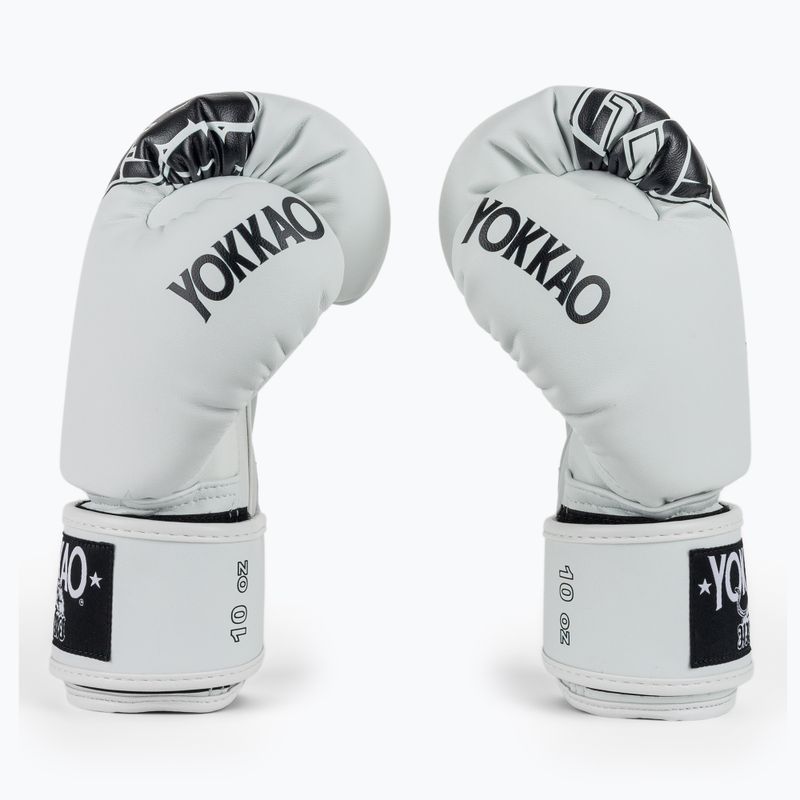 Mănuși de box YOKKAO Lettering Boxing white 4
