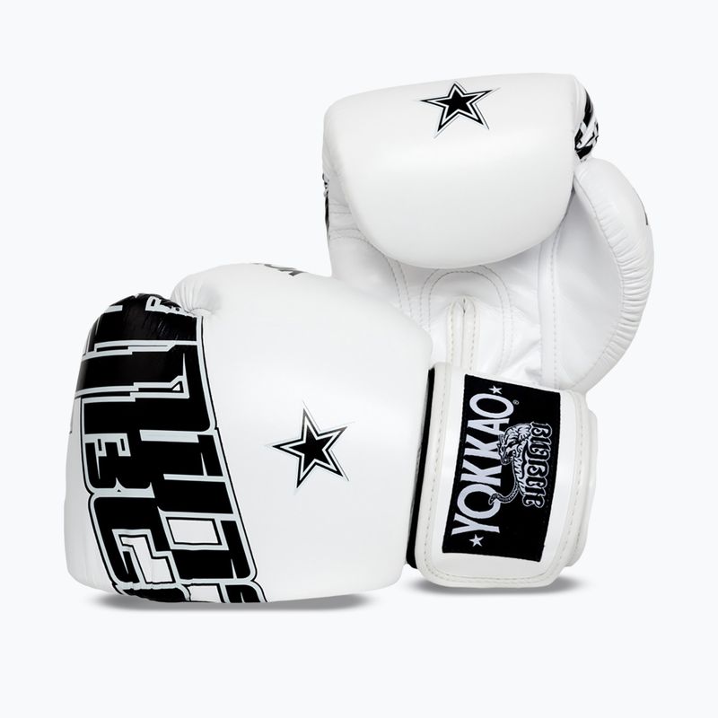 Mănuși de box YOKKAO Lettering Boxing white 2