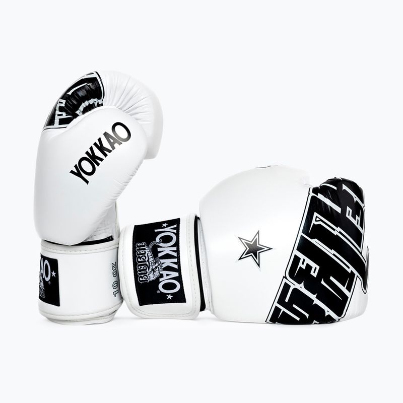 Mănuși de box YOKKAO Lettering Boxing white 3