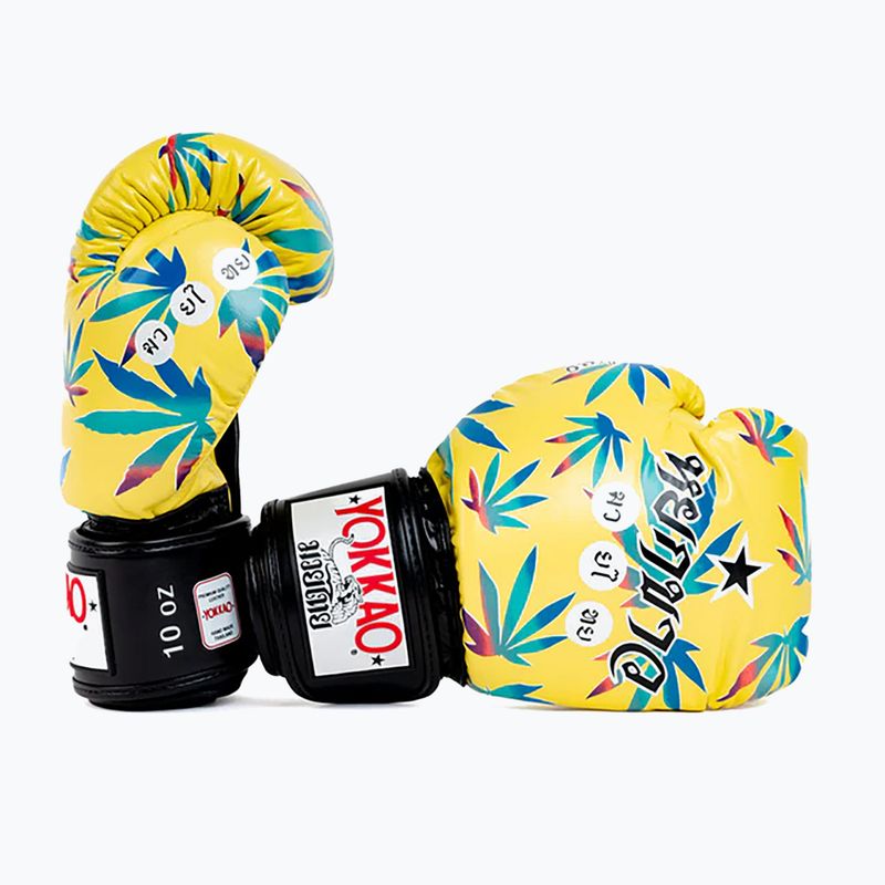 Mănuși de box pentru bărbați YOKKAO Wax yellow 3
