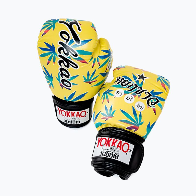 Mănuși de box pentru bărbați YOKKAO Wax yellow 4