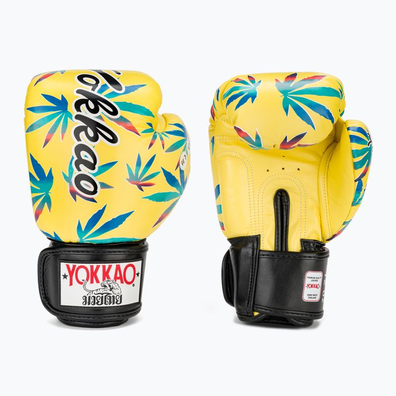 Mănuși de box pentru bărbați YOKKAO Wax yellow