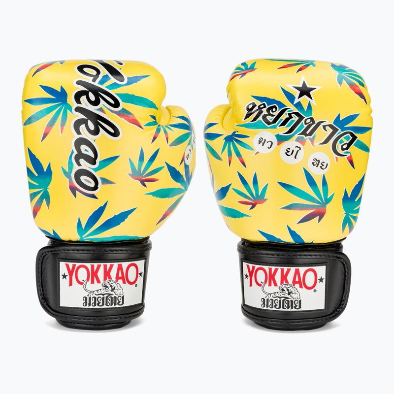 Mănuși de box pentru bărbați YOKKAO Wax yellow 2