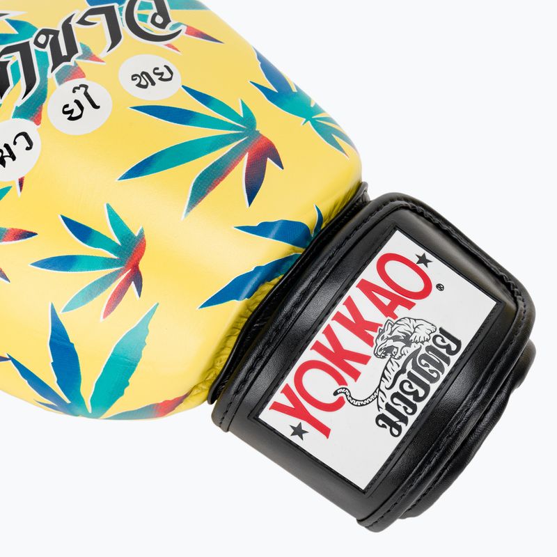 Mănuși de box pentru bărbați YOKKAO Wax yellow 7