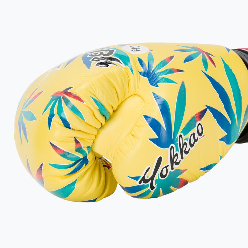 Mănuși de box pentru bărbați YOKKAO Wax yellow 8