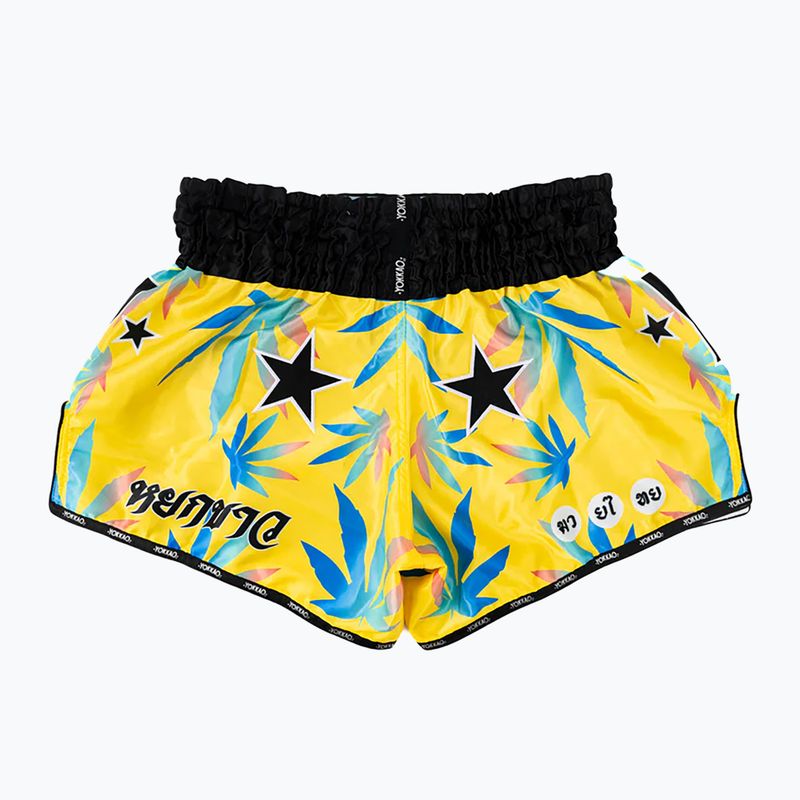 Pantaloni scurți de antrenament pentru bărbați YOKKAO Wax CarbonFit yellow 2